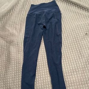 Beyond Yoga Navy Spacedye Out Of Pocket High Waisted Midi Legging